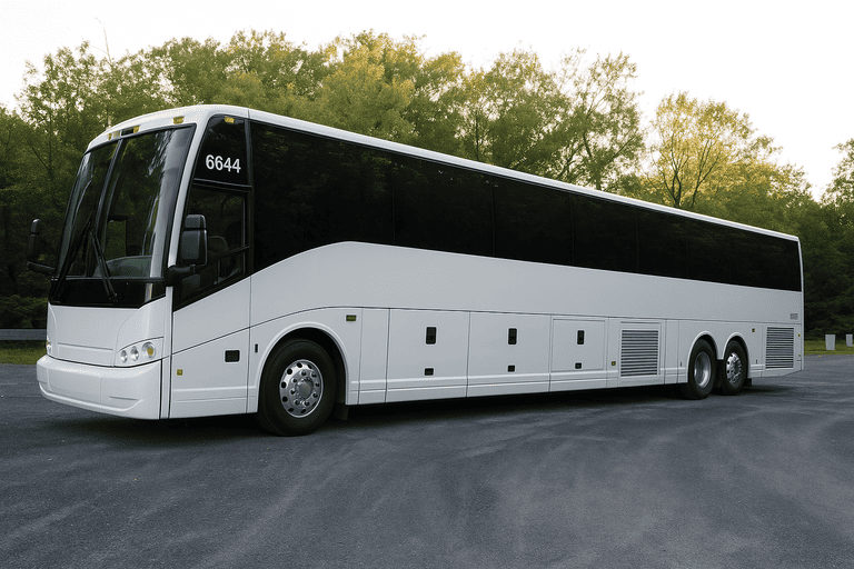 exterior of Parsippany-Troy Hills Charter Bus coach bus