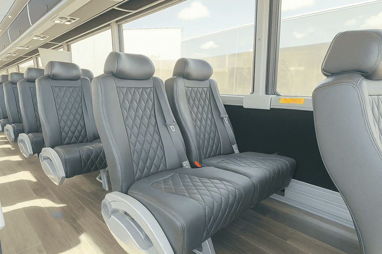 interior of Parsippany-Troy Hills Charter Bus charter bus