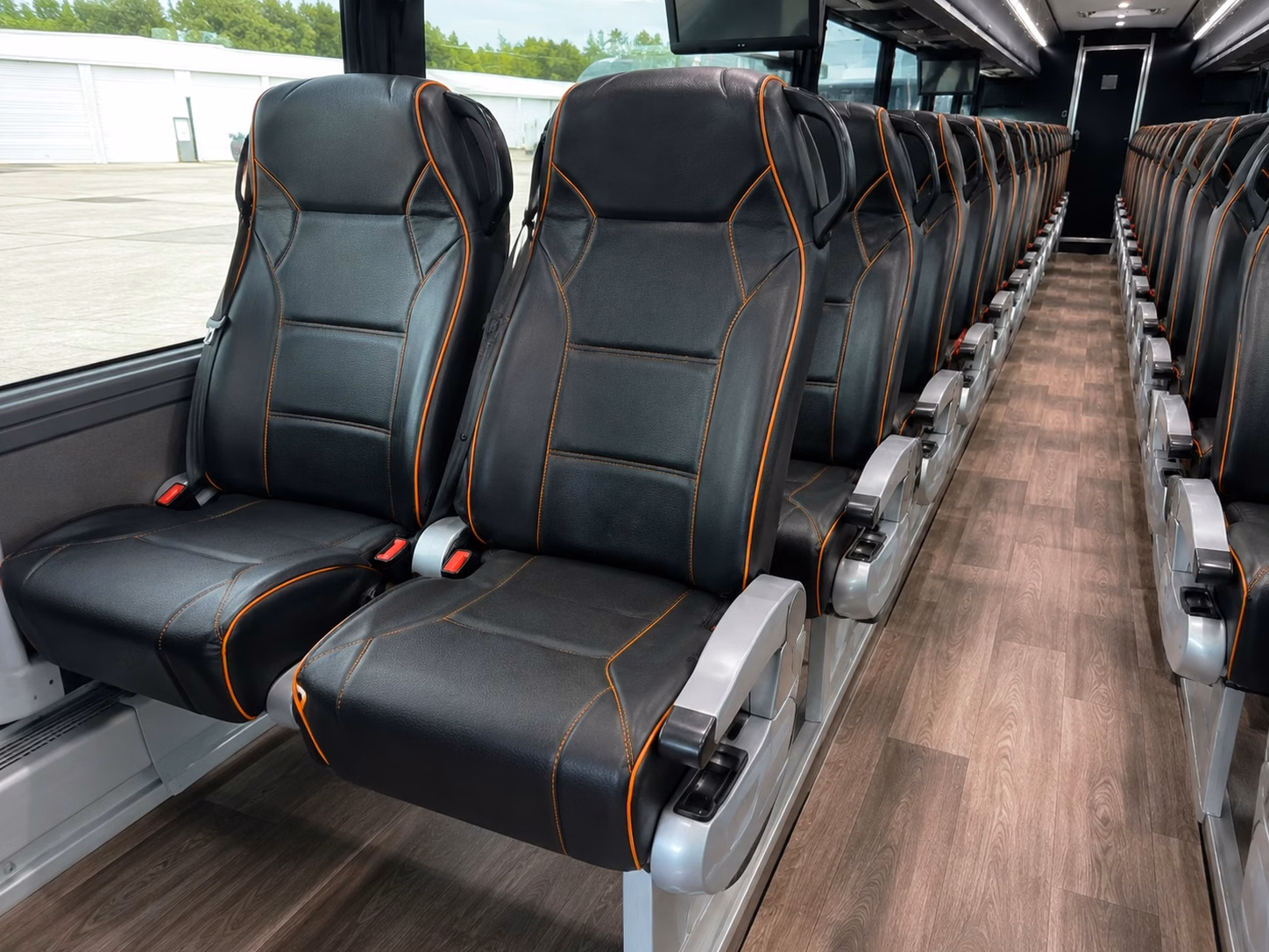 56 passenger charter bus interior