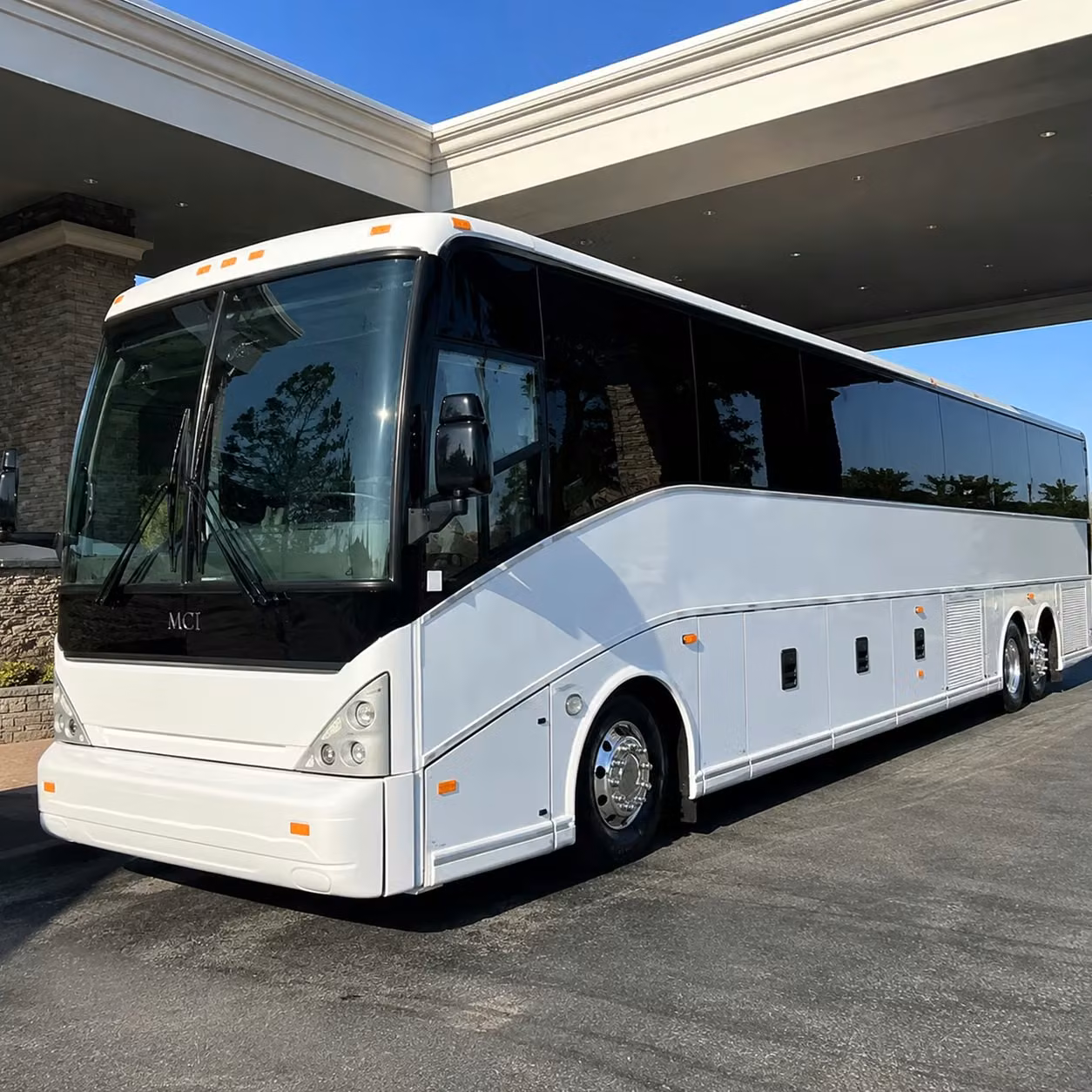 no more splitting your group into separate rideshares one bus keeps everyone together from parsippany to the gate